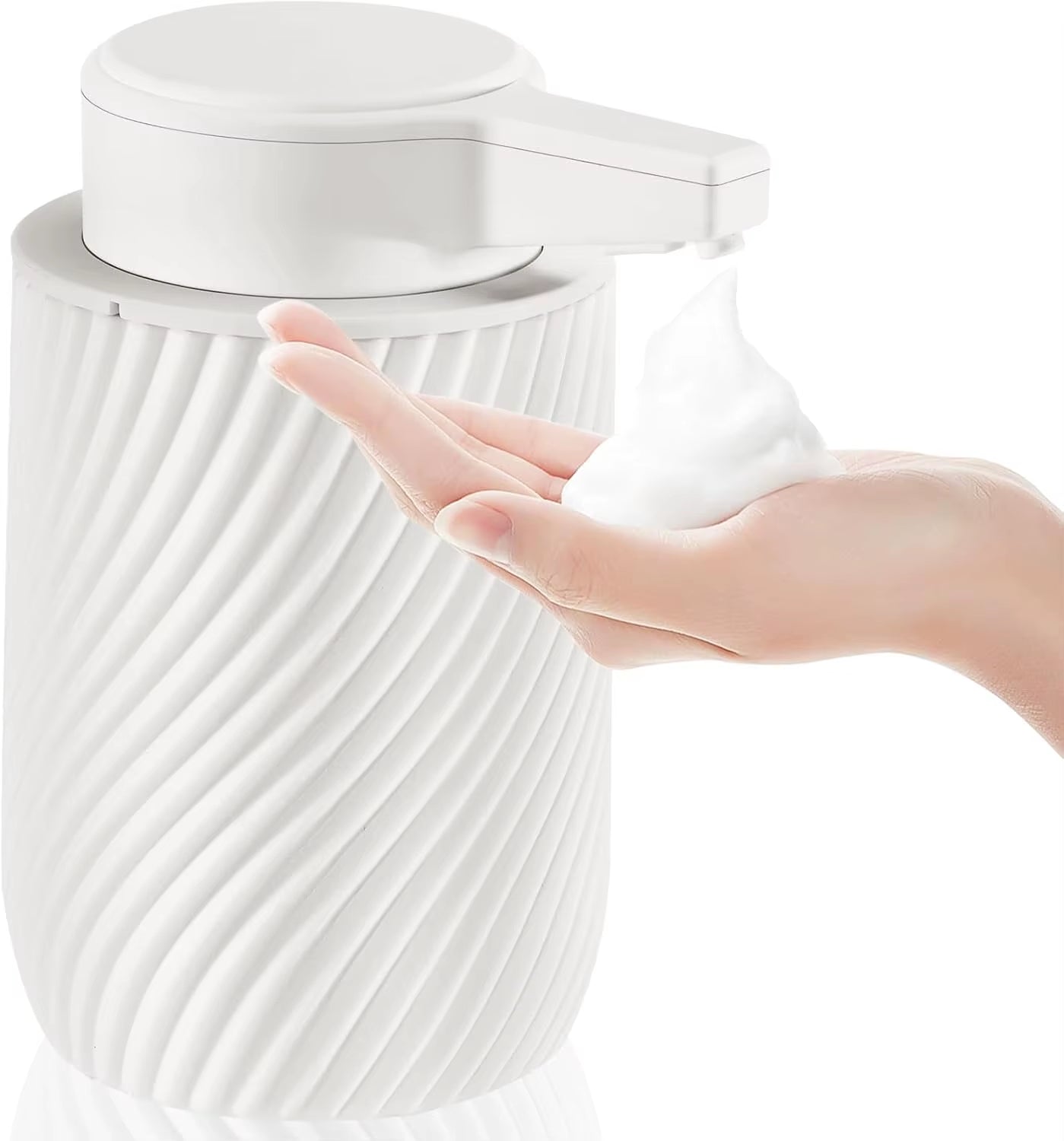 Berührungsloser Automatischer Seifenspender 300 ml – Wiederaufladbar, 3 Stufen einstellbare Seifenmenge für Bad & Küche