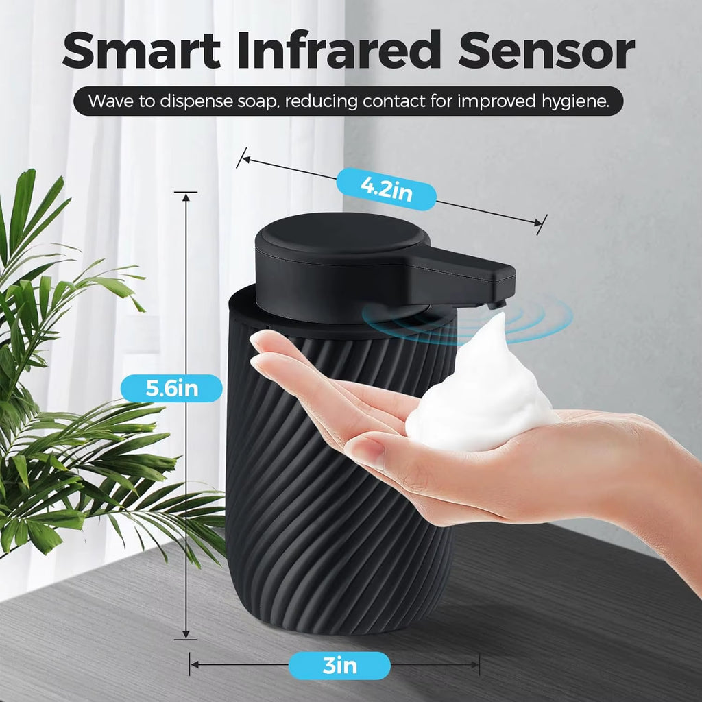Berührungsloser Automatischer Seifenspender 300 ml – Wiederaufladbar, 3 Stufen einstellbare Seifenmenge für Bad & Küche