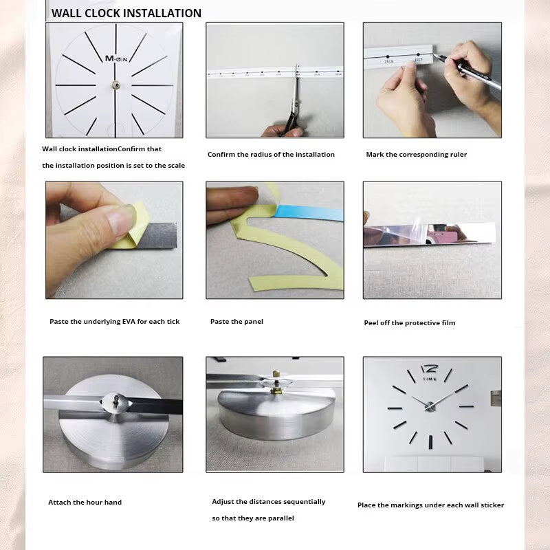 3D Spiegel-Wanduhr mit Römischen Ziffern – Große DIY Acryl Uhr in Luxus-Design (selbstklebend, modern & stilvoll)